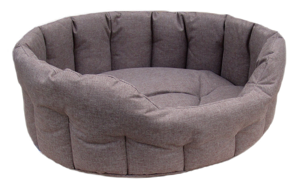 Brown Oval Large Waterproof Dog Beds