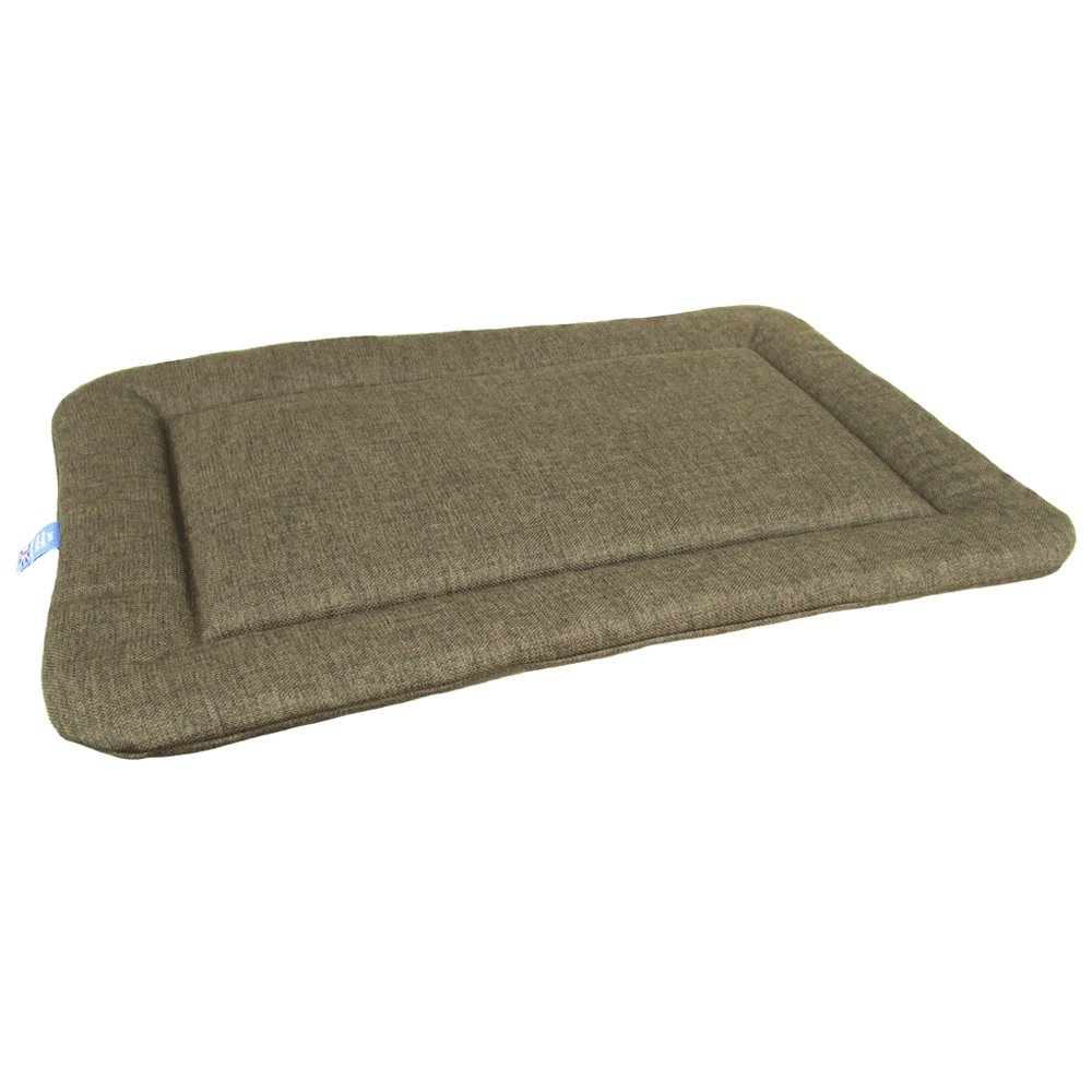 P&L Country Dog Heavy Duty Basketweave Rectangular Pad Dog Beds. Tweed