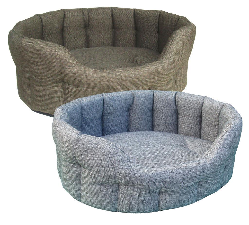 P&L Country Dog Heavy Duty Oval High Sided Basketweave Dog Beds.