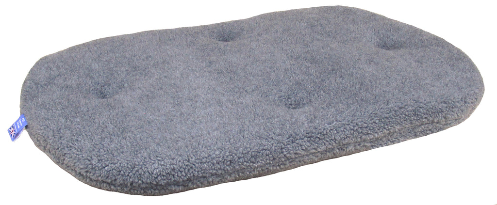 P&L Country Dog Oval Fleece Cushion Pad Dog Beds. Silver