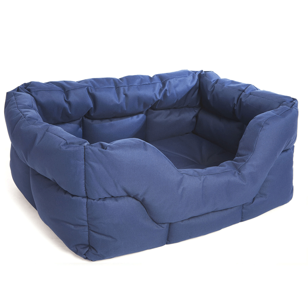 P&L Country Dog Tough Heavy Duty Rectangular High Sided Waterproof Dog Beds. Blue