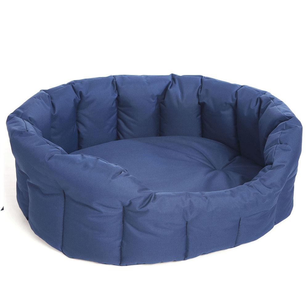 P&L Country Dog Tough Heavy Duty Oval High Sided Waterproof Dog Beds. Blue